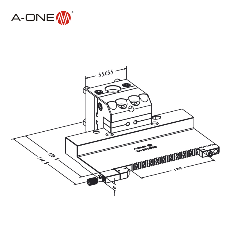 Flat Vise 8 мм UnoSet 3A-200056