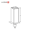 Держатель прямой 25*25*65 мм 3A-300013