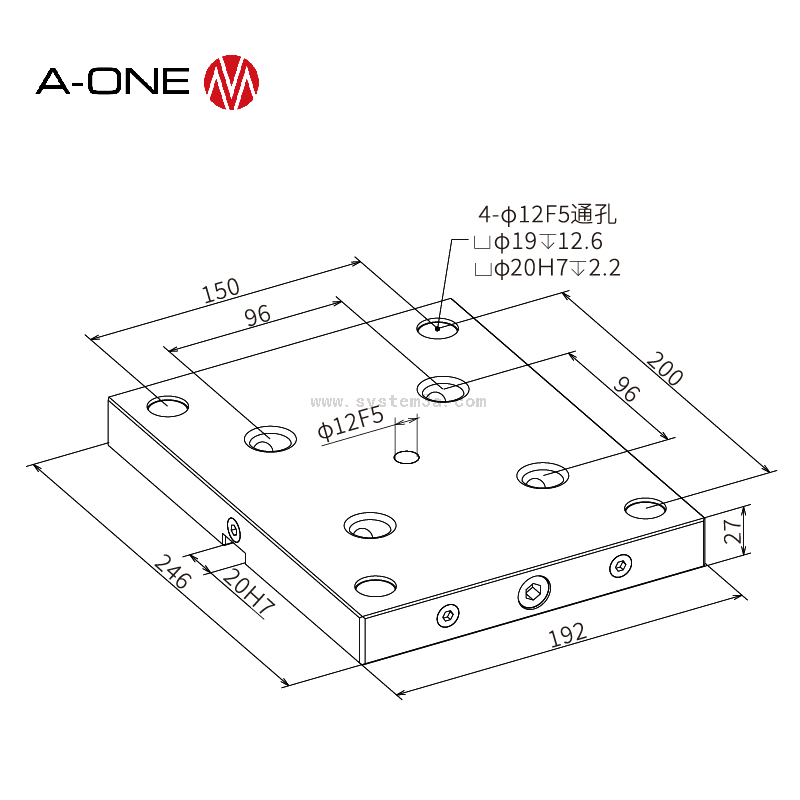 Fast Manual Zero Point Plate 3A-110244