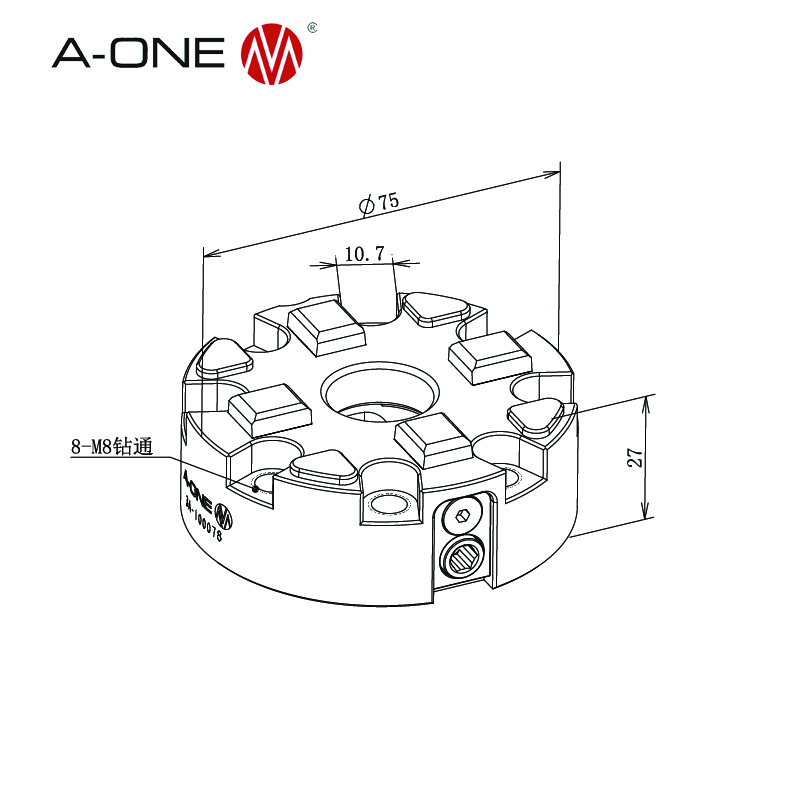 R75 Ручной патрон 3A-100078